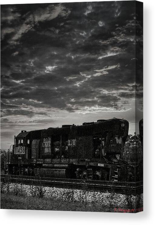 Train Canvas Print featuring the digital art End Of The Line by Rene Vasquez