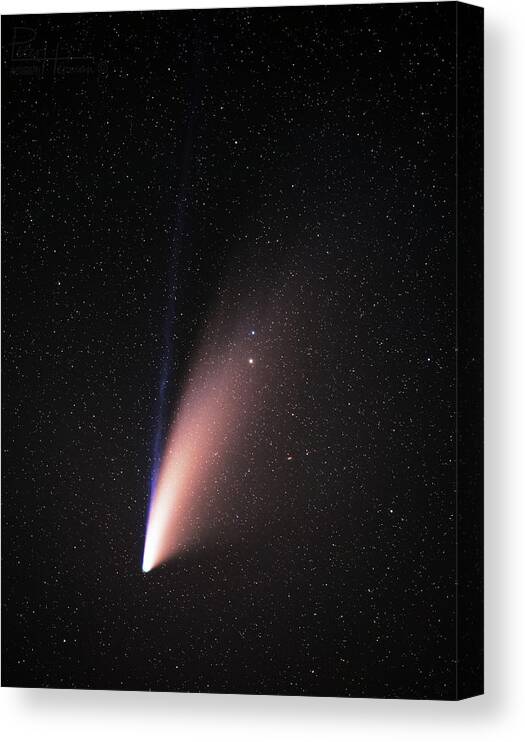 Comet Canvas Print featuring the photograph Farewell to Neowise -  comet Neowise on July 19 2020 by Peter Herman