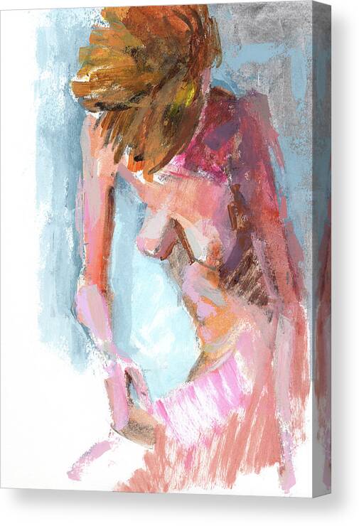 Figure Canvas Print featuring the painting Figure 200810 by Chris N Rohrbach