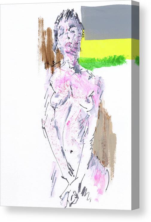 Figure Canvas Print featuring the mixed media Figure 2115113 by Chris N Rohrbach