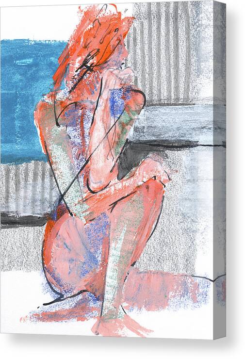 Figure Canvas Print featuring the painting Figure 222604 by Chris N Rohrbach