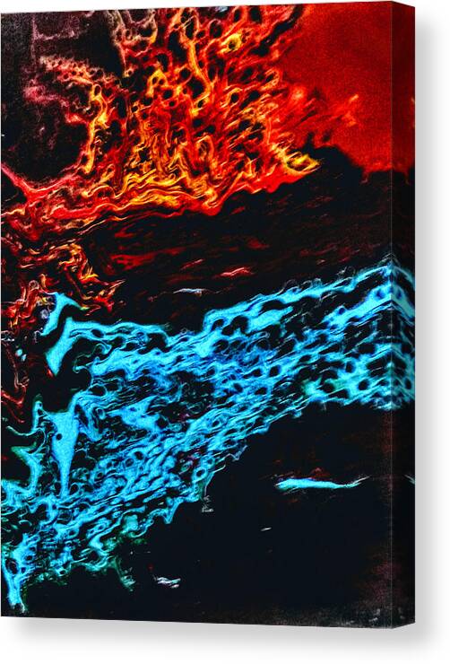 Fire Canvas Print featuring the painting Fire And Ice by Anna Adams