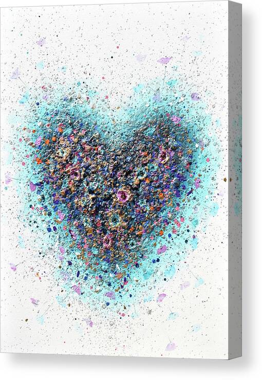Heart Canvas Print featuring the painting Floral Love by Amanda Dagg