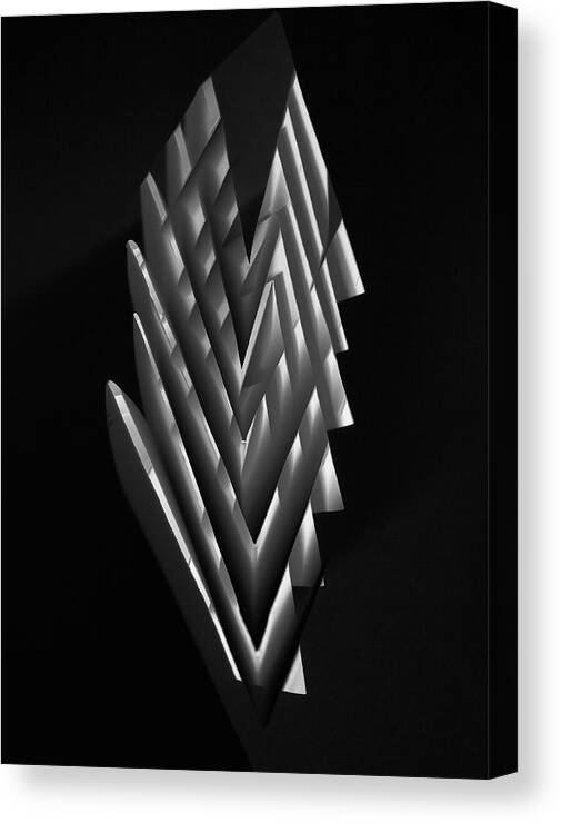 Geometric Canvas Print featuring the photograph Geometric Shapes Monochrome by Jeff Townsend