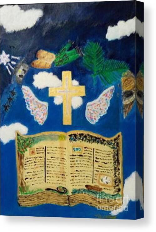 Church Canvas Print featuring the painting God's Stories by David Westwood