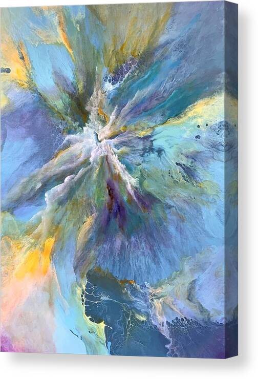 Abstract Canvas Print featuring the painting Grandeur by Soraya Silvestri