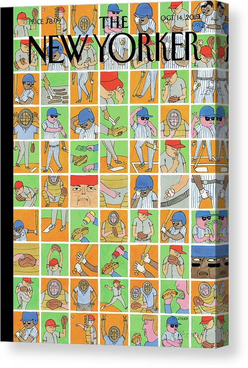 Inside Baseball Canvas Print featuring the painting Inside Baseball by Edward Steed
