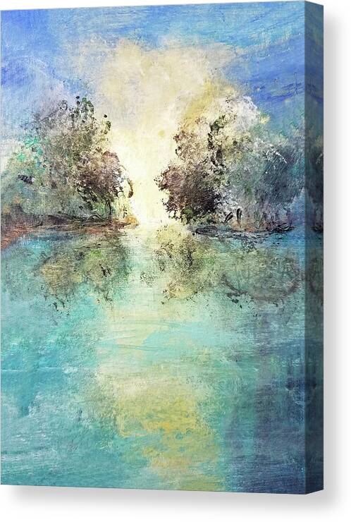 Abstract Canvas Print featuring the painting Into the Light by Sharon Williams Eng