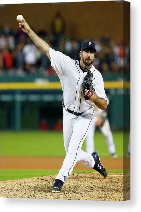Ninth Inning Canvas Print featuring the photograph Justin Verlander by Duane Burleson