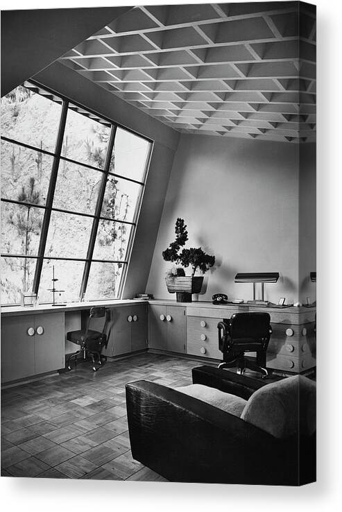 House Canvas Print featuring the photograph Laboratory in Bel Air by Maynard Parker