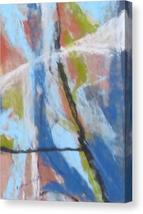 Blue Canvas Print featuring the pastel Left Hand Abstract Series #1 Right Diptych by Barbara O'Toole