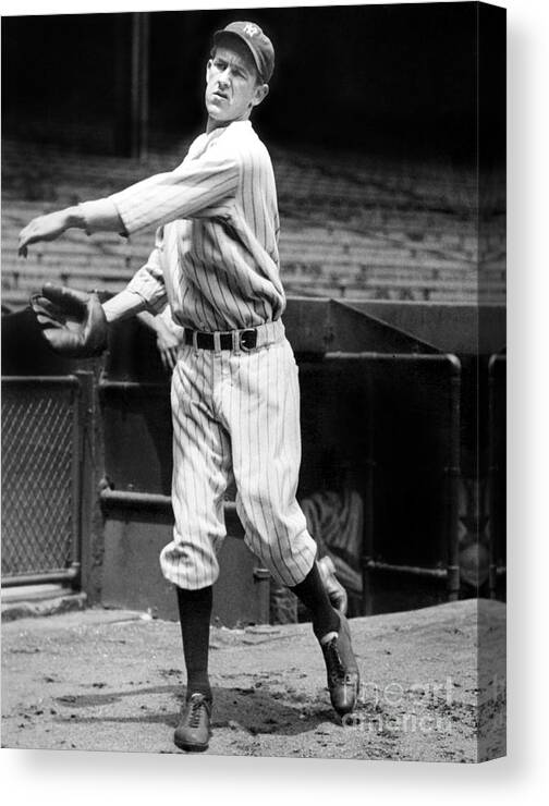 1930-1939 Canvas Print featuring the photograph Lefty York by National Baseball Hall Of Fame Library