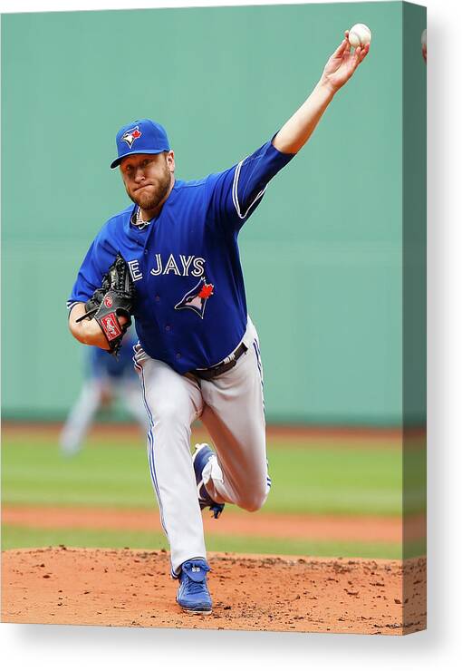 American League Baseball Canvas Print featuring the photograph Mark Buehrle by Jared Wickerham