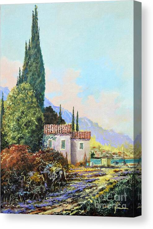 Original Painting Canvas Print featuring the painting Mediterraneo 2 by Sinisa Saratlic