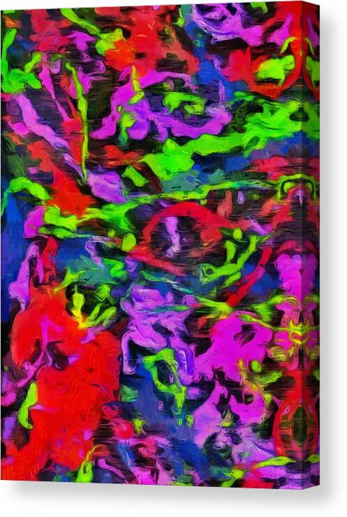 Splatter Canvas Print featuring the mixed media Messy Paint by Christopher Reed