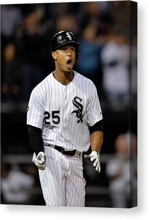 Ninth Inning Canvas Print featuring the photograph Moises Sierra by Brian Kersey