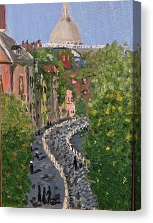 Montmartre Canvas Print featuring the painting Montmartre 1 by John Macarthur