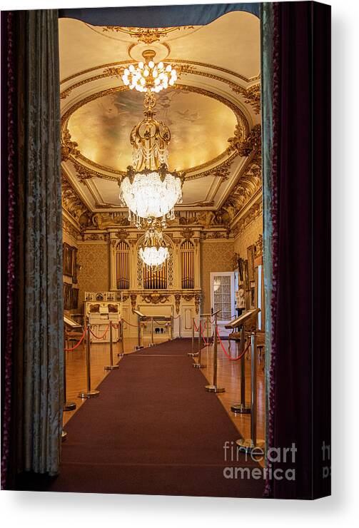 Whitehall Canvas Print featuring the photograph Music Room Whitehall The Flagler Museum Palm Beach Florida by Wayne Moran