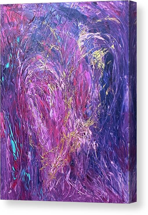 Abstract Canvas Print featuring the painting My Love Is Alive Flow Codes by Anjel B Hartwell