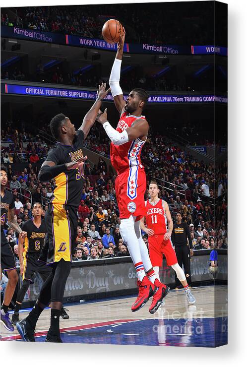 Nba Pro Basketball Canvas Print featuring the photograph Nerlens Noel by Jesse D. Garrabrant