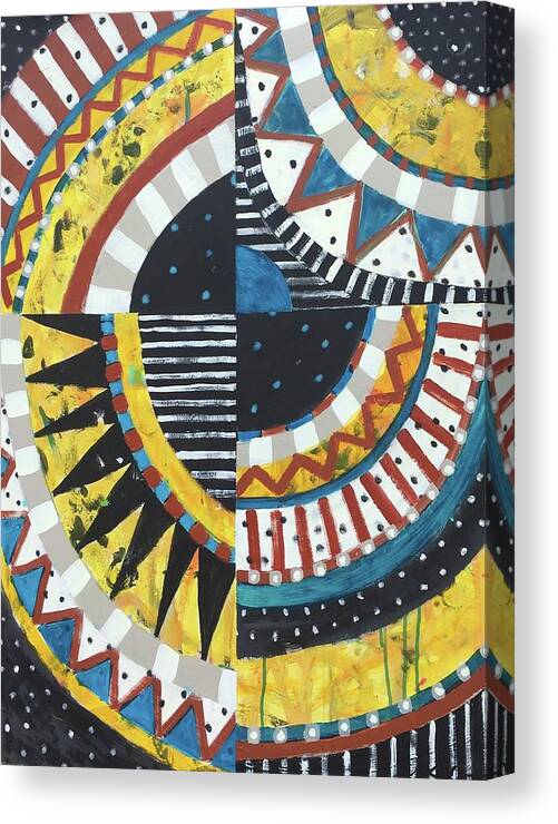 Pattern Canvas Print featuring the painting Number 20 by Cyndie Katz