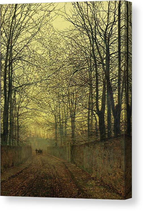 October Gold Canvas Print featuring the painting October Gold - Digital Remastered Edition by John Atkinson Grimshaw