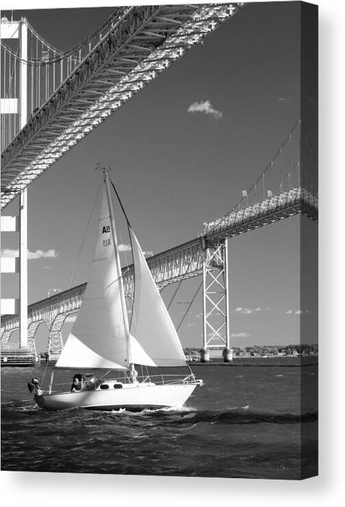 Sailboat Canvas Print featuring the photograph On the Chesapeake No. 2 by Steve Ember