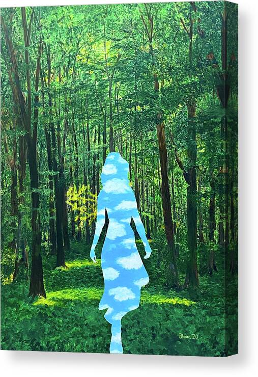 Deep Forest Canvas Print featuring the painting Out of the Woods by Thomas Blood