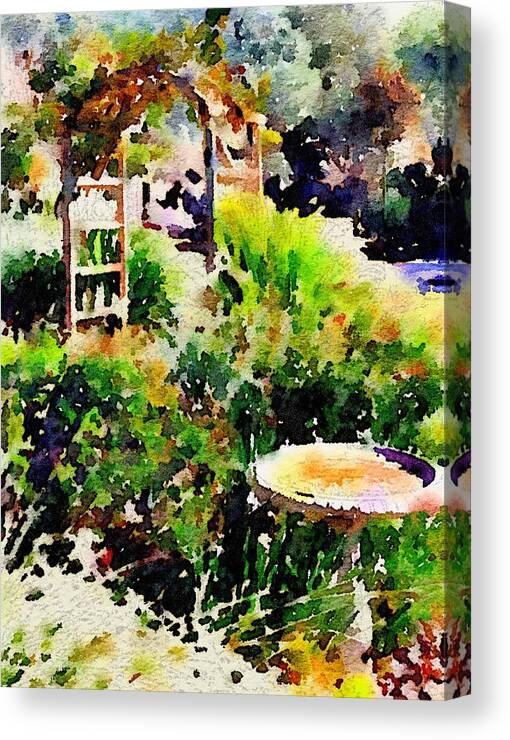 Waterlogue Canvas Print featuring the photograph A Special Garden by Sandra Lee Scott