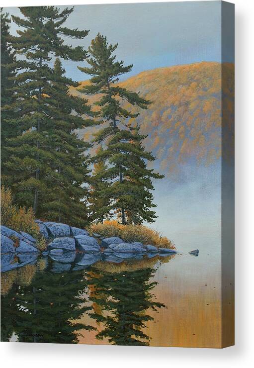 Canadian Canvas Print featuring the painting Peace and Quiet by Jake Vandenbrink