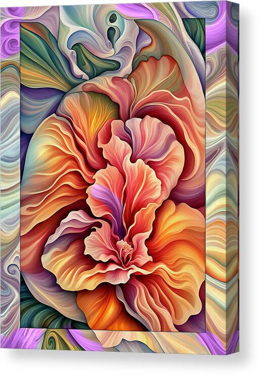 Floral Canvas Print featuring the mixed media Petal Dance 2 by Lynda Lehmann
