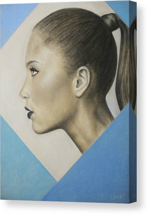 Woman Canvas Print featuring the painting Profile by Lynet McDonald