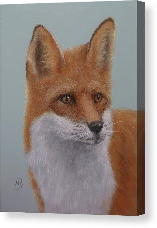 Fox Canvas Print featuring the painting Red Fox by Monica Burnette