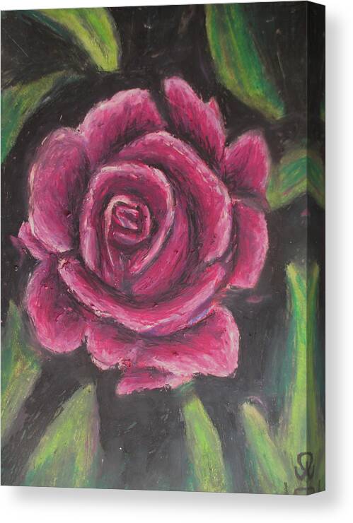 Rose Canvas Print featuring the painting Rosy Pink by Jen Shearer