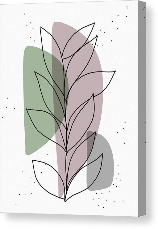 Secret Garden Canvas Print featuring the digital art Secret Garden 2 - Modern, Minimal, Abstract Floral Art by Studio Grafiikka