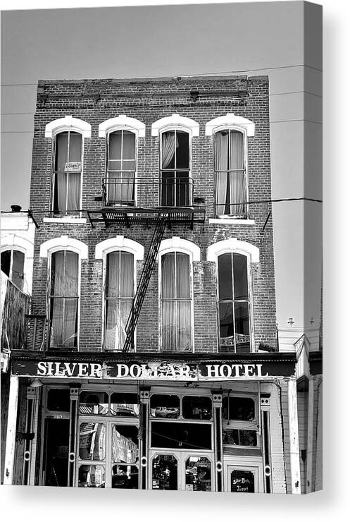 Virginia Canvas Print featuring the photograph Silver Dollar Hotel by Michael Hopkins