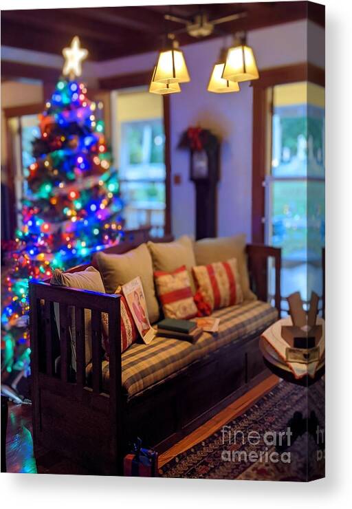 Christmas Canvas Print featuring the photograph Sit Down And Enjoy Christmas by Claudia Zahnd-Prezioso