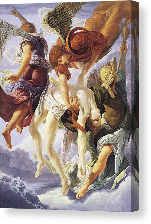 Christian Art Canvas Print featuring the painting Soul Being Saved by Kurt Wenner