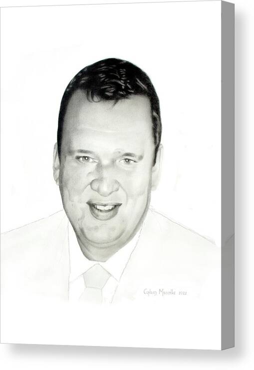 Portrait Canvas Print featuring the drawing Steven by Conrad Mieschke
