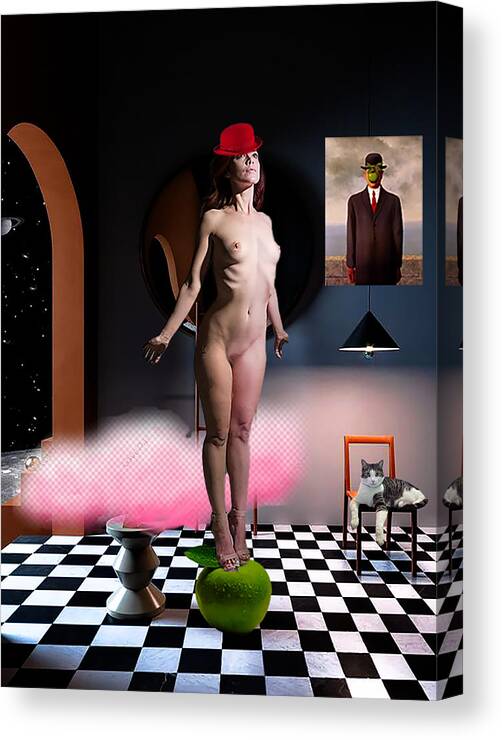 Digital Collage Canvas Print featuring the digital art Surreal by Jerald Blackstock