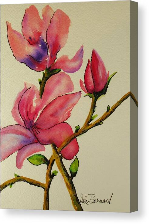 Flower Canvas Print featuring the painting Sweet Bay Magnolia by Dale Bernard