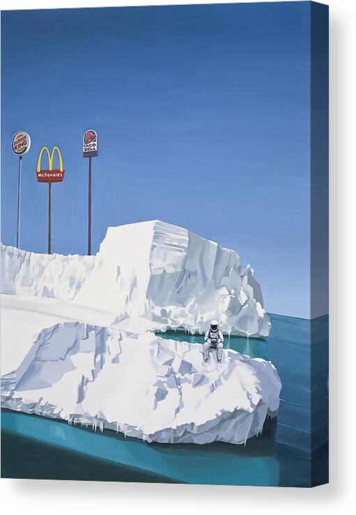 Astronaut Canvas Print featuring the painting The Iceberg by Scott Listfield