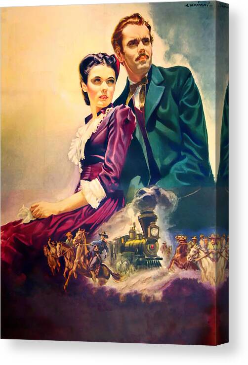 Return Canvas Print featuring the painting ''The Return of Frank James'', 1940, movie poster painting by Alfredo Capitani by Movie World Posters