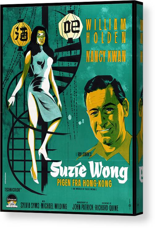 Stevenov Canvas Print featuring the mixed media ''The World of Suzie Wong'' - 1960 by Movie World Posters