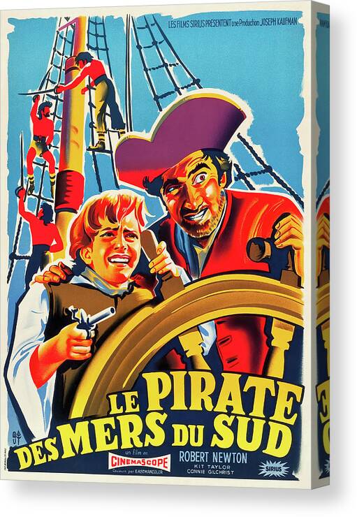 Constanin Canvas Print featuring the mixed media ''Treasure Island'', 1950 - art by Constanin Belinsky by Movie World Posters