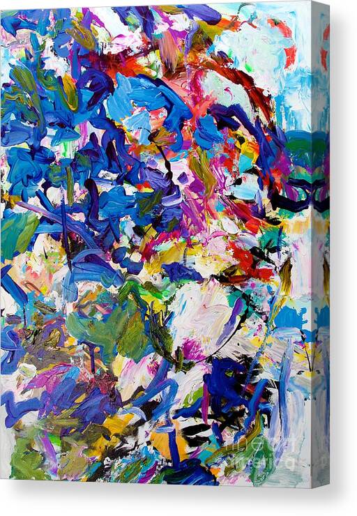 Modern Canvas Print featuring the painting Twilight Explosion by Allan P Friedlander