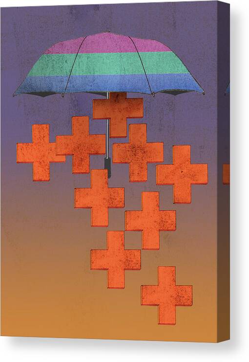 Healthcare Canvas Print featuring the digital art Under the Umbrella by Cap Pannell