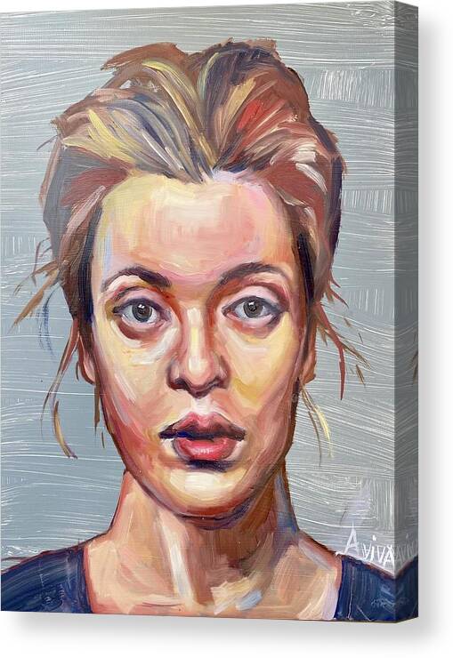 Portrait Canvas Print featuring the painting Von by Aviva Weinberg