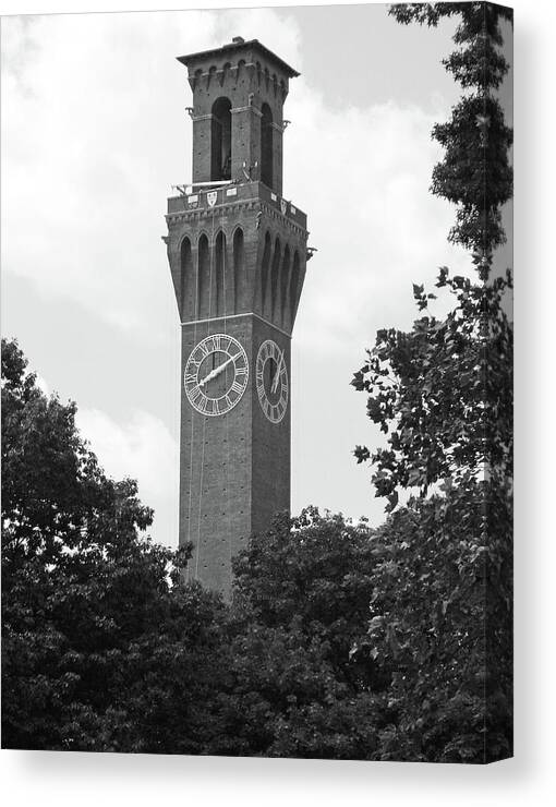 Clock Canvas Print featuring the photograph Waterbury CTs Famous Clock Tower by Emmy Marie Vickers