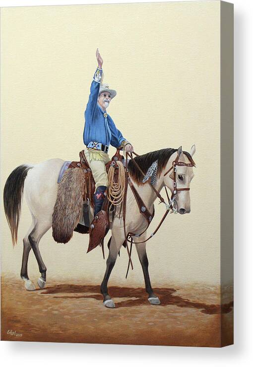 Wild West Show Canvas Print featuring the painting Wild West Show by Norman Engel